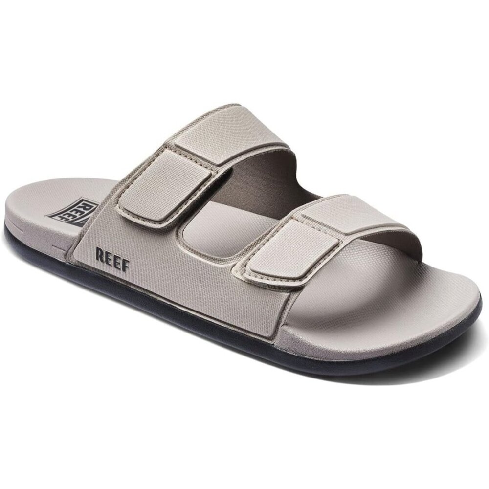 〽️Men's Slide Sandals Taupe Black Cushioned Comfort Adjustable Slip On Shoes